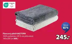 JYSK Fleecový pléd HAGTORN nabídka