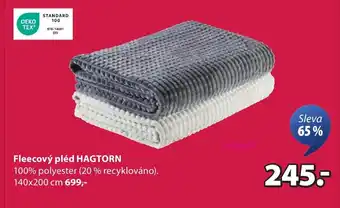 JYSK Fleecový pléd HAGTORN nabídka