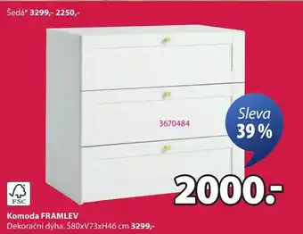 JYSK Komoda FRAMLEV nabídka