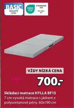 JYSK Skládací matrace HYLLA BF15 nabídka