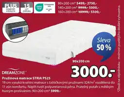 JYSK DREAMZONE® Pružinová matrace STRIA PS25 nabídka