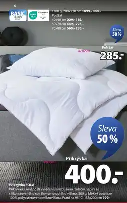 JYSK Přikrývka SOLA nabídka
