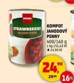 Penny Market KOMPOT JAHODOVÝ PENNY, 400/160 g nabídka