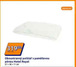 Action Oboustranný polštář s paměťovou pěnou Hotel Royal nabídka