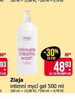 Teta Ziaja intimní mycí gerl nabídka