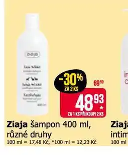 Teta Ziaja šampon nabídka