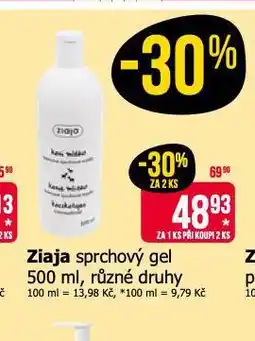 Teta Ziaja sprchový gel nabídka