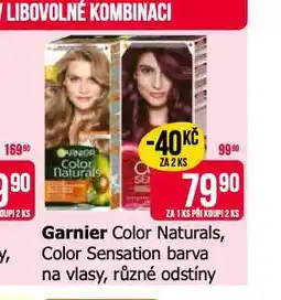 Teta Garnier color naturals, color sensation barva na vlasy nabídka