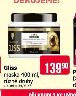 Teta Gliss maska nabídka