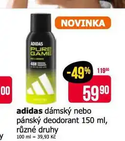 Teta Adidas deodorant nabídka