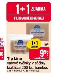 Teta Tip line vatové tyčinky v sáčku nabídka