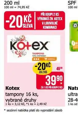 Teta Kotex tampony nabídka