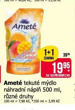 Teta Ameté tekuté mýdlo náhradní náplň nabídka