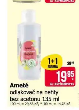 Teta Ameté odlakovač na nehty bez acetonu nabídka