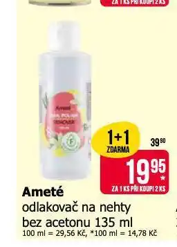 Teta Ameté odlakovač na nehty bez acetonu nabídka