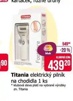 Teta Titania elektrický pilník na chodidla nabídka