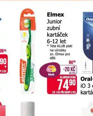 Teta Elmex junior zubní kartáček nabídka