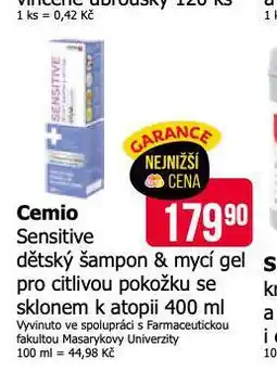 Teta Cemio dětský šampon & mycí gel nabídka