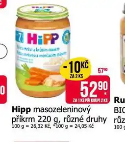 Teta Hipp masozeleninový příkrm nabídka
