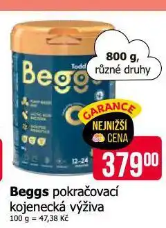 Teta Beggs pokračovací kojenecká výživa nabídka