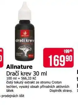 Teta Allnature dračí krev nabídka