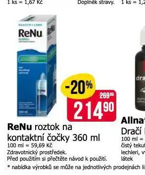 Teta Renu roztok na kontaktní čočky nabídka