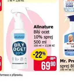 Teta Allnature bílý ocet nabídka