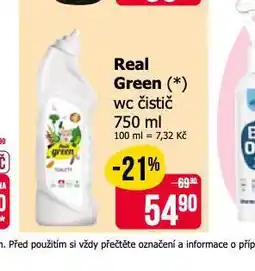 Teta Real green wc čistič nabídka