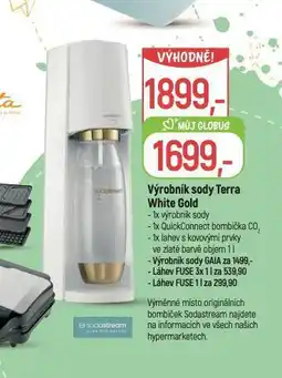 Globus Výrobník sedy terra white gold nabídka