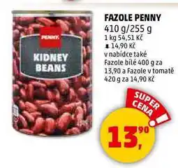 Penny Market FAZOLE PENNY, 410 g/255 g nabídka