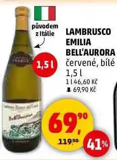 Penny Market LAMBRUSCO EMILIA BELL'AURORA, bílé, 1,5 l nabídka