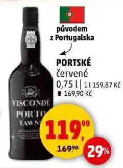 Penny Market PORTSKÉ červené, 0,75 l nabídka