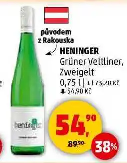 Penny Market HENINGER Grüner Veltliner, Zweigelt, 0,75 l nabídka