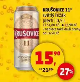 Penny Market KRUŠOVICE 11 světlý ležák plech, 0,5 l nabídka