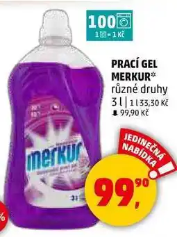 Penny Market PRACÍ GEL MERKUR různé druhy, 3 l nabídka