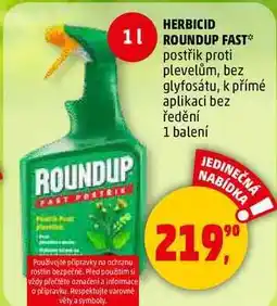 Penny Market HERBICID ROUNDUP FAST postřik proti plevelům, 1 balení nabídka