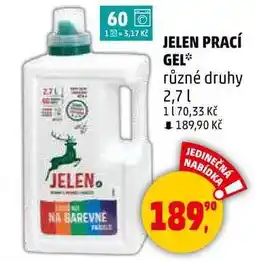 Penny Market JELEN PRACÍ GEL různé druhy, 2,7 l nabídka