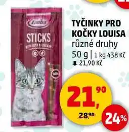 Penny Market TYČINKY PRO KOČKY LOUISA různé druhy, 50 g nabídka