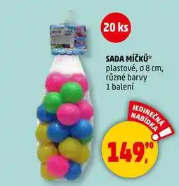 Penny Market SADA MÍČKŮ plastové, o 8 cm, různé barvy, 1 balení nabídka