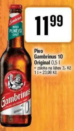 TEMPO Pivo Gambrinus 10 Original nabídka