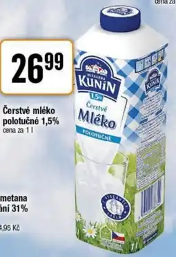 TEMPO Čerstvé mléko polotučné 1,5% nabídka