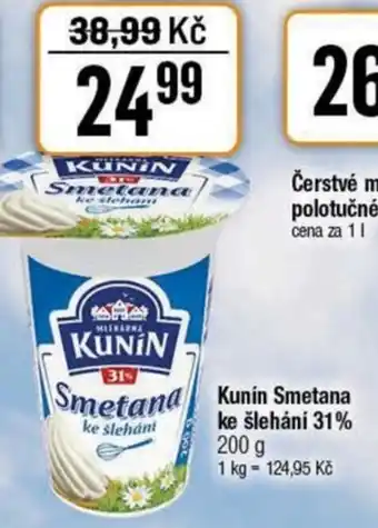 TEMPO Kunin Smetana ke šleháni nabídka