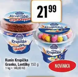 TEMPO Kunín Krupička Granko, Lentilky nabídka