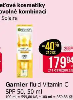 Teta Garnier fluid Vitamin C SPF 50, 50 ml nabídka