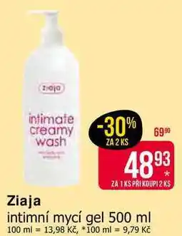 Teta Ziaja intimní mycí gel 500 ml nabídka
