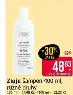 Teta Ziaja šampon 400 ml nabídka