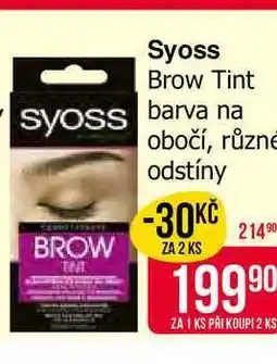 Teta Syoss barva na obočí, různě odstíny nabídka