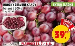 Penny Market HROZNY ČERVENÉ CANDY balené, 300 g nabídka