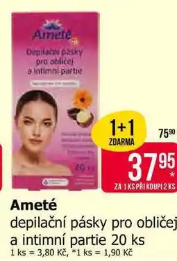 Teta Ameté depilační pásky pro obličej a intimní partie 20 ks nabídka