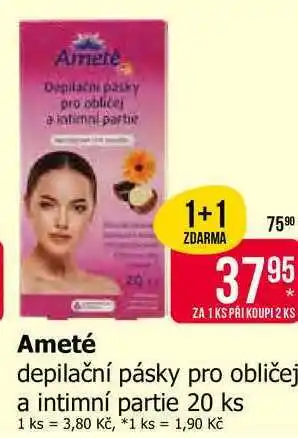 Teta Ameté depilační pásky pro obličej a intimní partie 20 ks nabídka